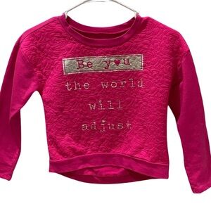 Total Girl "Be You" crop pink sweatshirt